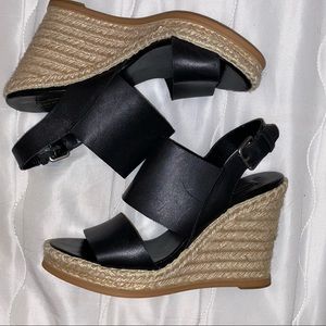 Steven by Steve Madden Black Wickard Wedge Size 7